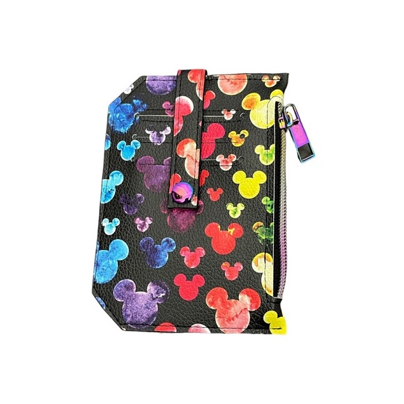 Rainbow Mickey Mouse Ears Custom Made Shoulder Bag With Purse Pal Wallet - Picture 10 of 12